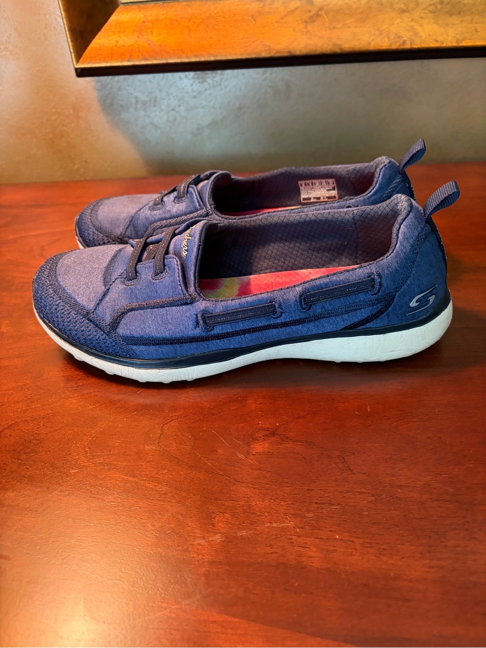 Skechers Navy Blue Microburst Topnotch shoes - Picture 3 of 7